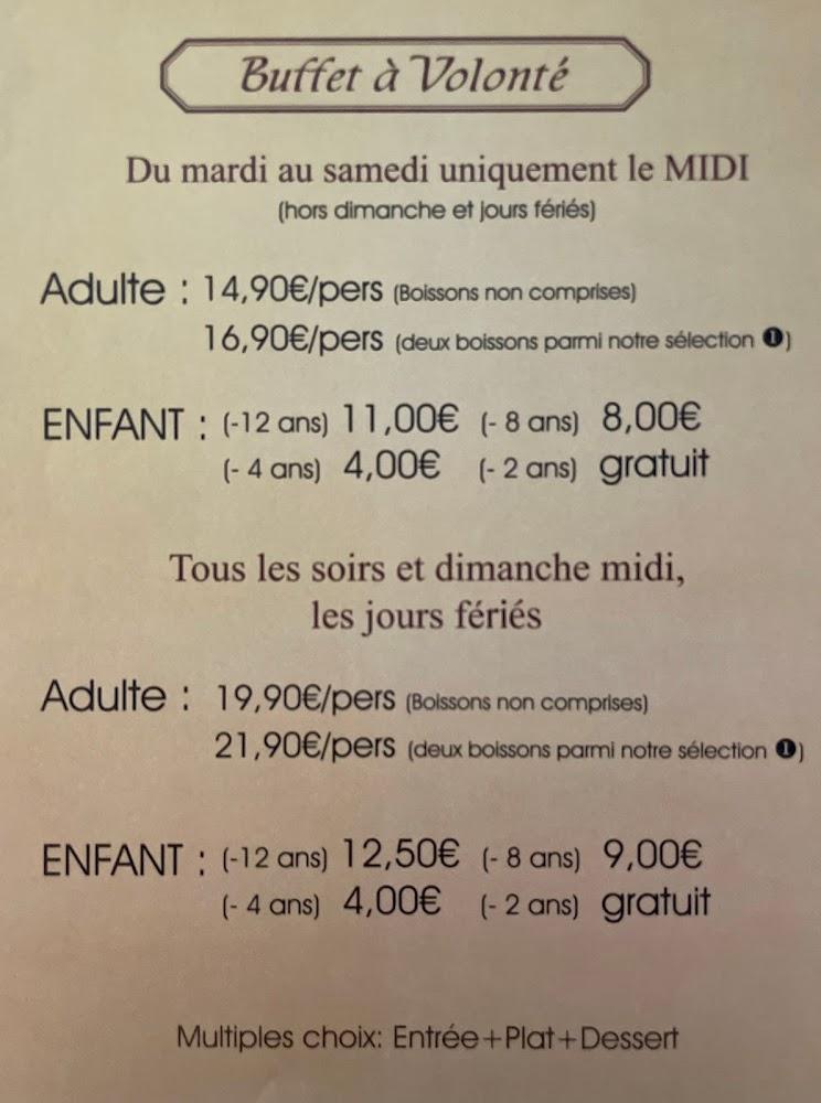 King Long Limoges Sud - Menu Image 1